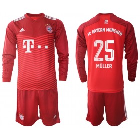 Completo Calcio Bayern Monaco Thomas Muller 25 Bambino Divisa Prima 2021-2022 ML